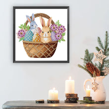 Load image into Gallery viewer, Basket Bouquet With Easter Eggs 30*30CM(Canvas) Partial Special Shaped Drill Diamond Painting
