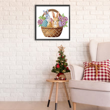 Load image into Gallery viewer, Basket Bouquet With Easter Eggs 30*30CM(Canvas) Partial Special Shaped Drill Diamond Painting
