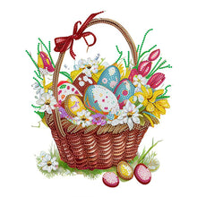 Load image into Gallery viewer, Basket Bouquet With Easter Eggs 30*40CM(Canvas) Partial Special Shaped Drill Diamond Painting
