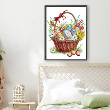 Load image into Gallery viewer, Basket Bouquet With Easter Eggs 30*40CM(Canvas) Partial Special Shaped Drill Diamond Painting
