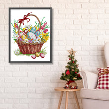 Load image into Gallery viewer, Basket Bouquet With Easter Eggs 30*40CM(Canvas) Partial Special Shaped Drill Diamond Painting
