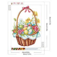 Load image into Gallery viewer, Basket Bouquet With Easter Eggs 30*40CM(Canvas) Partial Special Shaped Drill Diamond Painting
