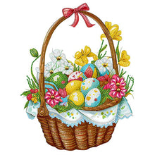 Load image into Gallery viewer, Basket Bouquet With Easter Eggs 30*40CM(Canvas) Partial Special Shaped Drill Diamond Painting
