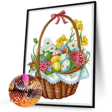 Load image into Gallery viewer, Basket Bouquet With Easter Eggs 30*40CM(Canvas) Partial Special Shaped Drill Diamond Painting
