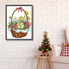 Load image into Gallery viewer, Basket Bouquet With Easter Eggs 30*40CM(Canvas) Partial Special Shaped Drill Diamond Painting
