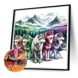 Snow Wolf 30*30CM(Canvas) Full Round Drill Diamond Painting