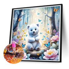 Load image into Gallery viewer, Garden Butterfly Bear 30*30CM(Canvas) Full Round Drill Diamond Painting
