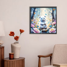 Load image into Gallery viewer, Garden Butterfly Bear 30*30CM(Canvas) Full Round Drill Diamond Painting
