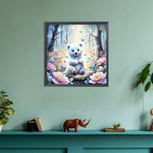 Load image into Gallery viewer, Garden Butterfly Bear 30*30CM(Canvas) Full Round Drill Diamond Painting
