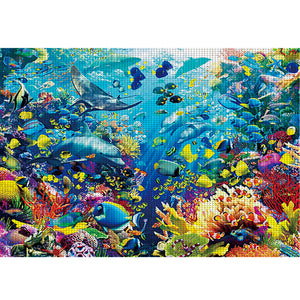 The Underwater World - 60*45CM 18CT Stamped Cross Stitch