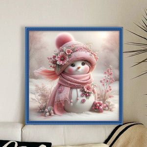 Snowman - 40*40CM 11CT Stamped Cross Stitch