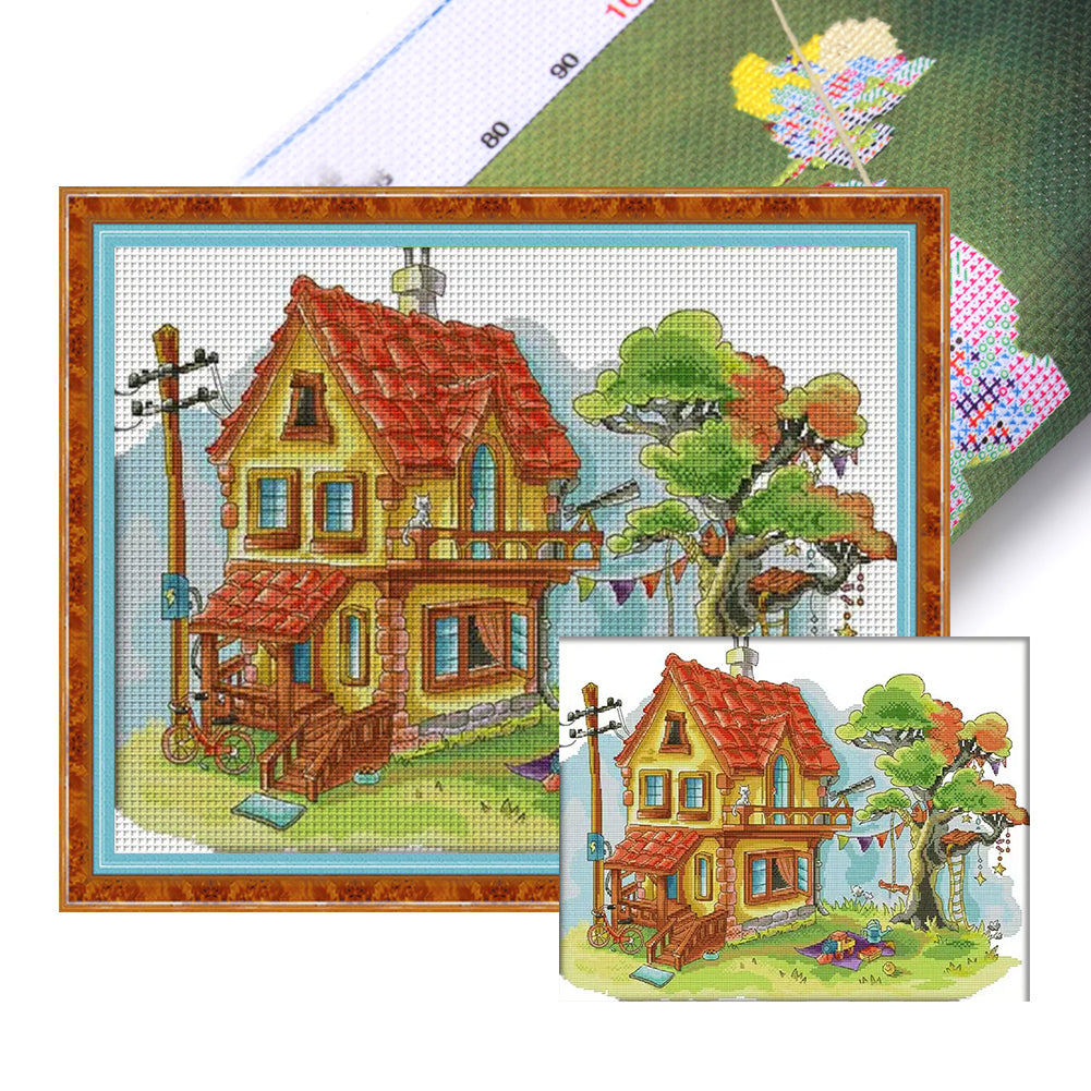 Dream House - 52*40CM 14CT Stamped Cross Stitch