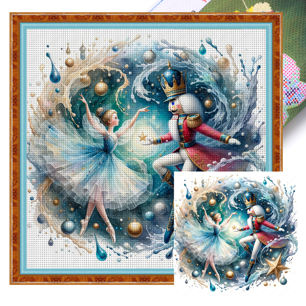 Nutcracker - 40*40CM 11CT Stamped Cross Stitch