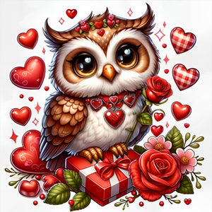 Love Owl - 40*40CM 11CT Stamped Cross Stitch