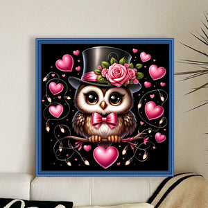 Love Owl - 40*40CM 11CT Stamped Cross Stitch