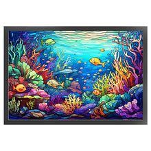 Load image into Gallery viewer, Glass Painting-Underwater World - 60*40CM 11CT Stamped Cross Stitch
