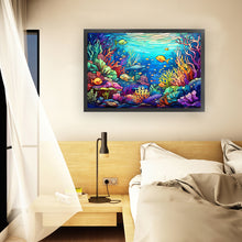 Load image into Gallery viewer, Glass Painting-Underwater World - 60*40CM 11CT Stamped Cross Stitch
