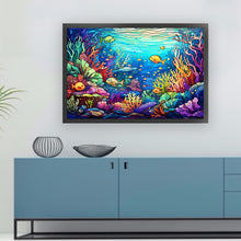 Load image into Gallery viewer, Glass Painting-Underwater World - 60*40CM 11CT Stamped Cross Stitch
