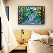 Load image into Gallery viewer, Glass Painting-Landscape And River - 60*40CM 11CT Stamped Cross Stitch
