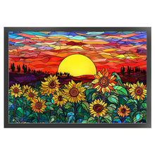 Load image into Gallery viewer, Glass Painting - Sunflower Sunset - 60*40CM 11CT Stamped Cross Stitch
