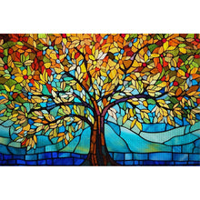 Load image into Gallery viewer, Glass Painting-Tree Of Life - 60*40CM 11CT Stamped Cross Stitch
