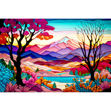 Load image into Gallery viewer, Glass Painting-Colorful Scenery - 60*40CM 11CT Stamped Cross Stitch
