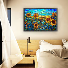 Load image into Gallery viewer, Glass Painting - Sunflower - 60*40CM 11CT Stamped Cross Stitch
