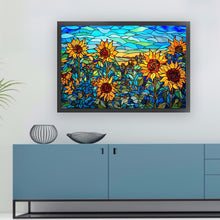 Load image into Gallery viewer, Glass Painting - Sunflower - 60*40CM 11CT Stamped Cross Stitch
