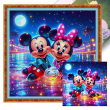 Load image into Gallery viewer, Glass Painting-Mickey And Minnie - 40*40CM 11CT Stamped Cross Stitch
