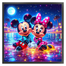 Load image into Gallery viewer, Glass Painting-Mickey And Minnie - 40*40CM 11CT Stamped Cross Stitch
