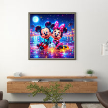 Load image into Gallery viewer, Glass Painting-Mickey And Minnie - 40*40CM 11CT Stamped Cross Stitch
