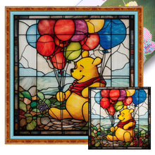 Load image into Gallery viewer, Glass Painting-Winnie The Pooh - 40*40CM 11CT Stamped Cross Stitch
