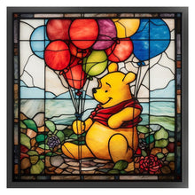 Load image into Gallery viewer, Glass Painting-Winnie The Pooh - 40*40CM 11CT Stamped Cross Stitch
