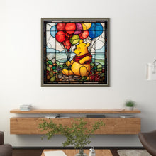 Load image into Gallery viewer, Glass Painting-Winnie The Pooh - 40*40CM 11CT Stamped Cross Stitch
