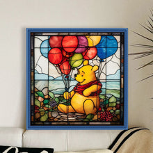 Load image into Gallery viewer, Glass Painting-Winnie The Pooh - 40*40CM 11CT Stamped Cross Stitch
