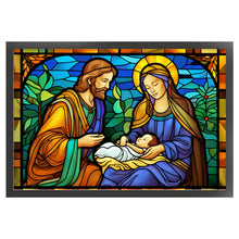 Load image into Gallery viewer, Glass Painting-Nativity Of Jesus - 60*40CM 11CT Stamped Cross Stitch
