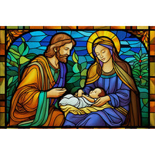 Load image into Gallery viewer, Glass Painting-Nativity Of Jesus - 60*40CM 11CT Stamped Cross Stitch
