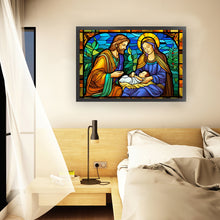 Load image into Gallery viewer, Glass Painting-Nativity Of Jesus - 60*40CM 11CT Stamped Cross Stitch
