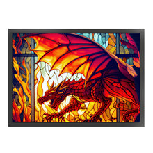 Load image into Gallery viewer, Glass Painting-Pterosaur - 60*45CM 11CT Stamped Cross Stitch
