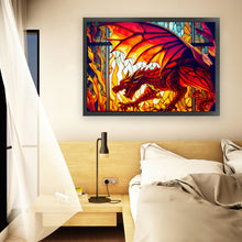 Load image into Gallery viewer, Glass Painting-Pterosaur - 60*45CM 11CT Stamped Cross Stitch
