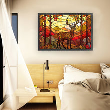 Load image into Gallery viewer, Glass Painting-Elk - 60*40CM 11CT Stamped Cross Stitch
