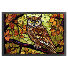 Load image into Gallery viewer, Glass Painting-Owl - 60*40CM 11CT Stamped Cross Stitch
