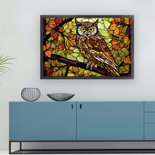 Load image into Gallery viewer, Glass Painting-Owl - 60*40CM 11CT Stamped Cross Stitch
