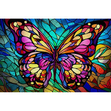 Load image into Gallery viewer, Glass Painting-Butterfly - 60*40CM 11CT Stamped Cross Stitch
