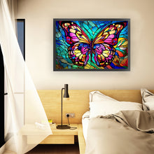 Load image into Gallery viewer, Glass Painting-Butterfly - 60*40CM 11CT Stamped Cross Stitch
