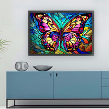 Load image into Gallery viewer, Glass Painting-Butterfly - 60*40CM 11CT Stamped Cross Stitch
