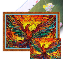 Load image into Gallery viewer, Glass Painting-Phoenix - 60*40CM 11CT Stamped Cross Stitch
