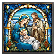 Load image into Gallery viewer, Glass Painting-Priests And Mothers - 40*40CM 14CT Stamped Cross Stitch
