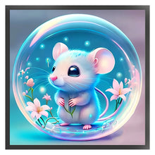 Load image into Gallery viewer, Crystal Ball Zodiac Signs - Rat - 40*40CM 11CT Stamped Cross Stitch
