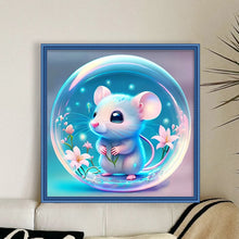 Load image into Gallery viewer, Crystal Ball Zodiac Signs - Rat - 40*40CM 11CT Stamped Cross Stitch
